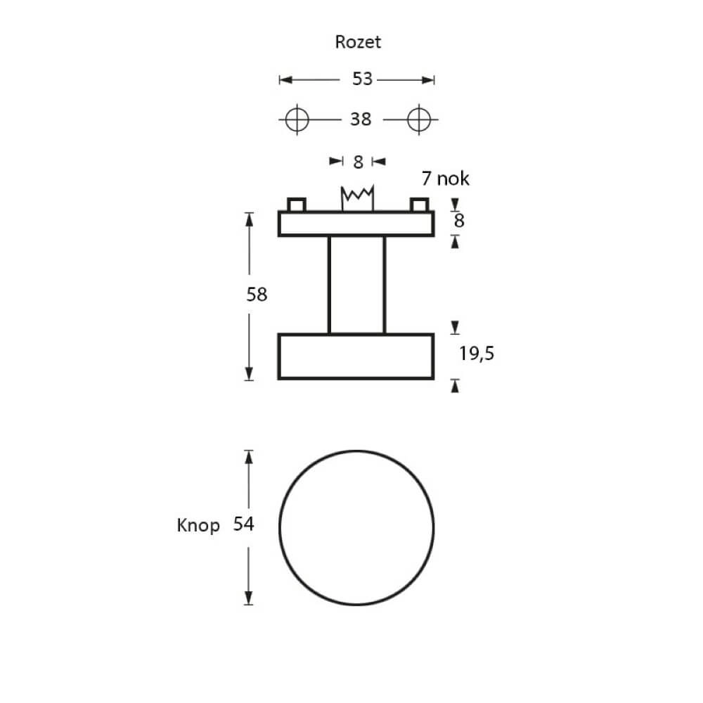 Ronde deurknop Castor RVS Intersteel 8714186130568