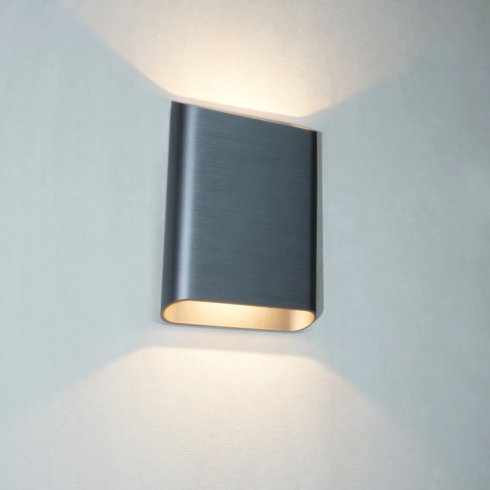 Wandlamp Diaz L Gun metal Wandlamp Diaz L Gun metal