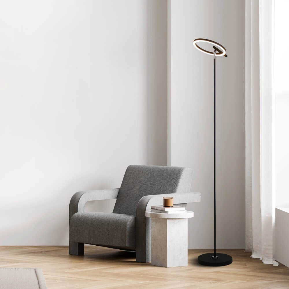 Moderne vloerlamp Space zwart Searchlight 5053423274713