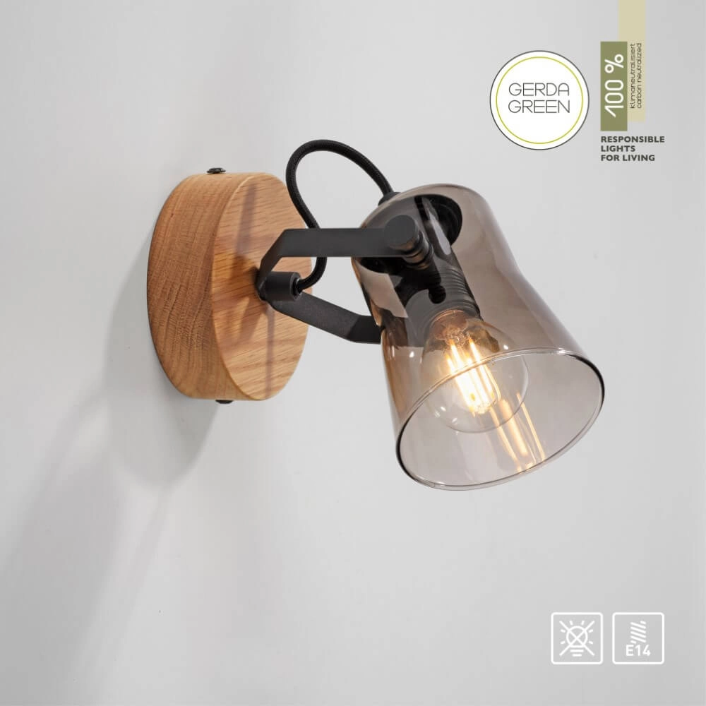 Wandlamp Green Langstrom hout Just Light 4043689994860