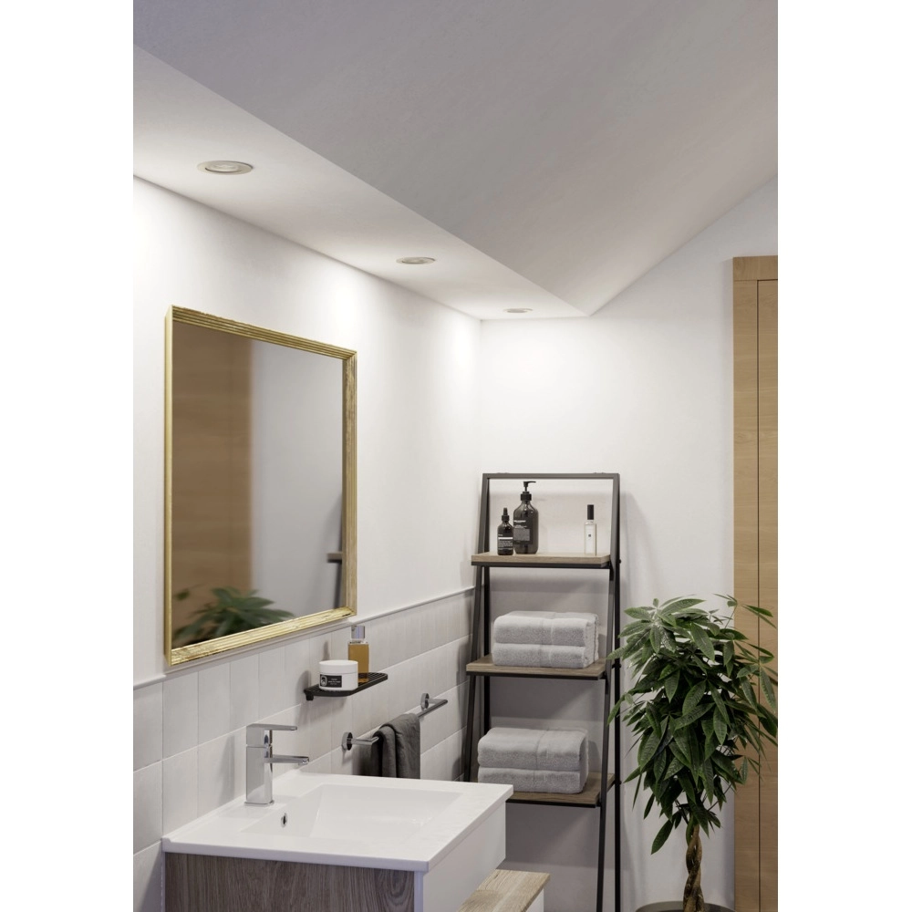 Inbouwspot Barranco nikkel Ø 8,4cm IP44 - 3000K Eglo 9008606359172