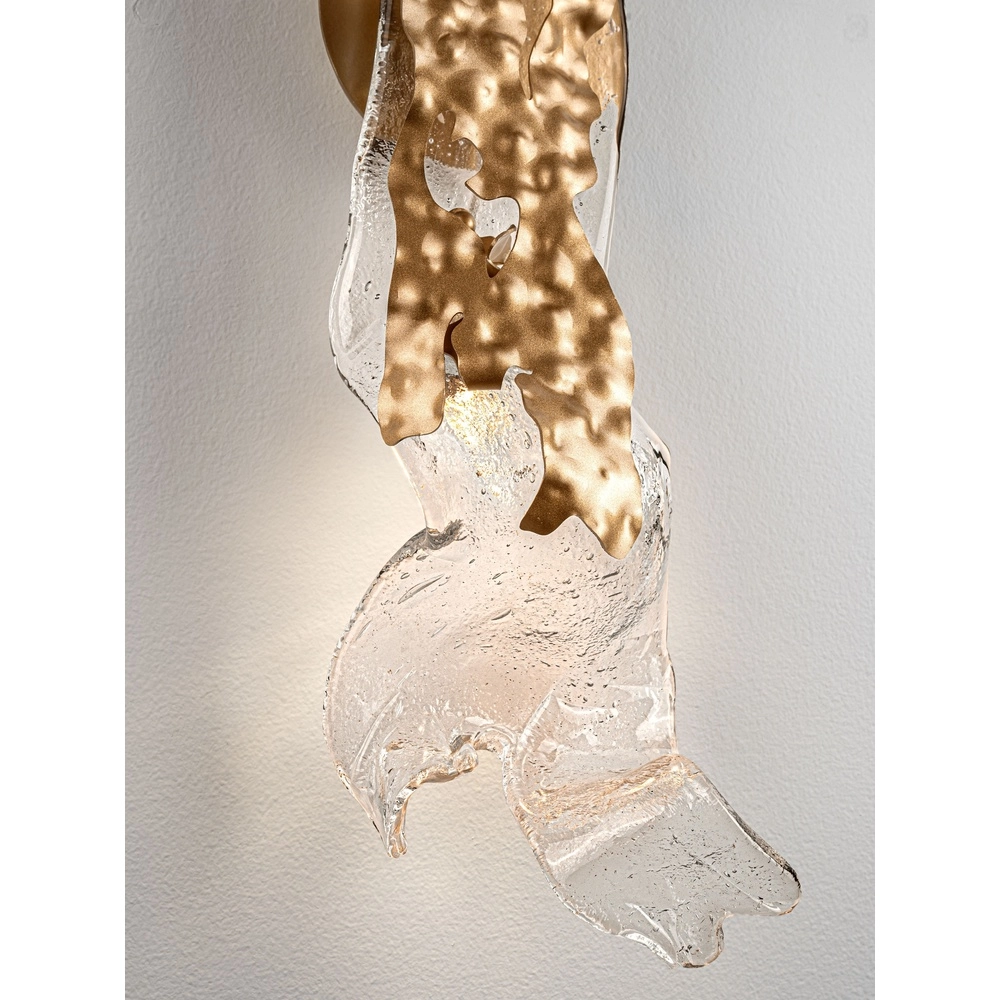 Gouden wandlamp Avesa met helder glas Lyora 5212063500457