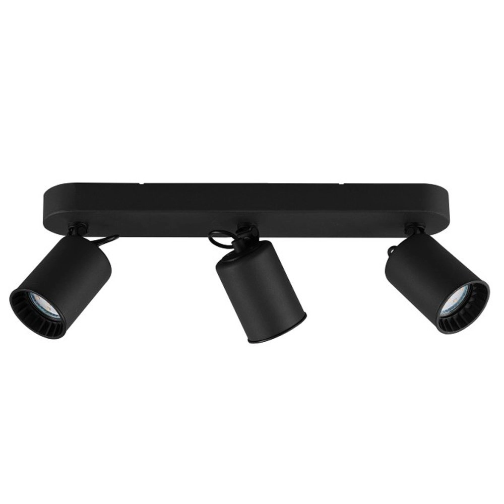 Zwarte plafondlamp Pago met 3 spots Trio 4017807408263