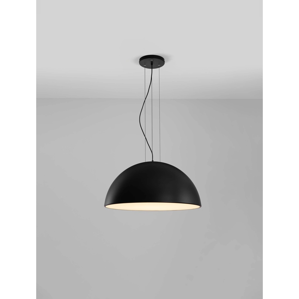 Strakke hanglamp Tholos zwart Ø 70cm Lyora 5212017457882