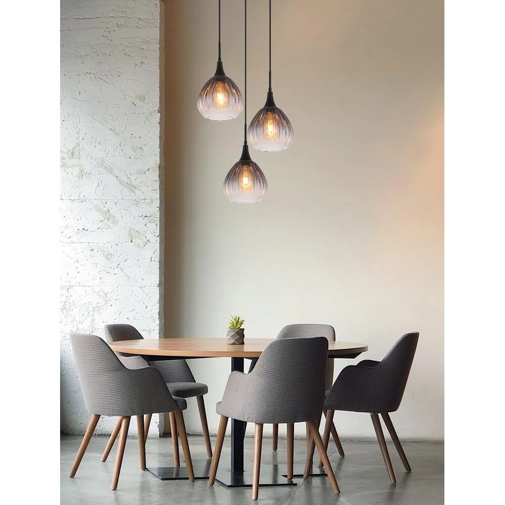 Zwarte hanglamp Olsen 3-lichts Globo 9007371456802