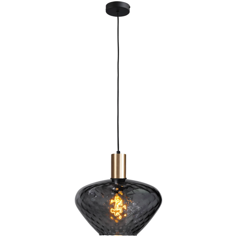 Hanglamp goud Porto met Blossom smoke glas - Ø 30cm Masterlight 8718121269207
