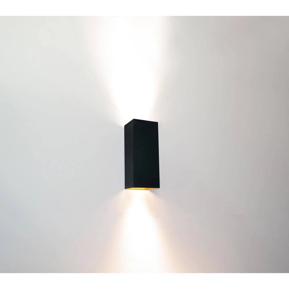 Wandlamp Dante zwart met goud