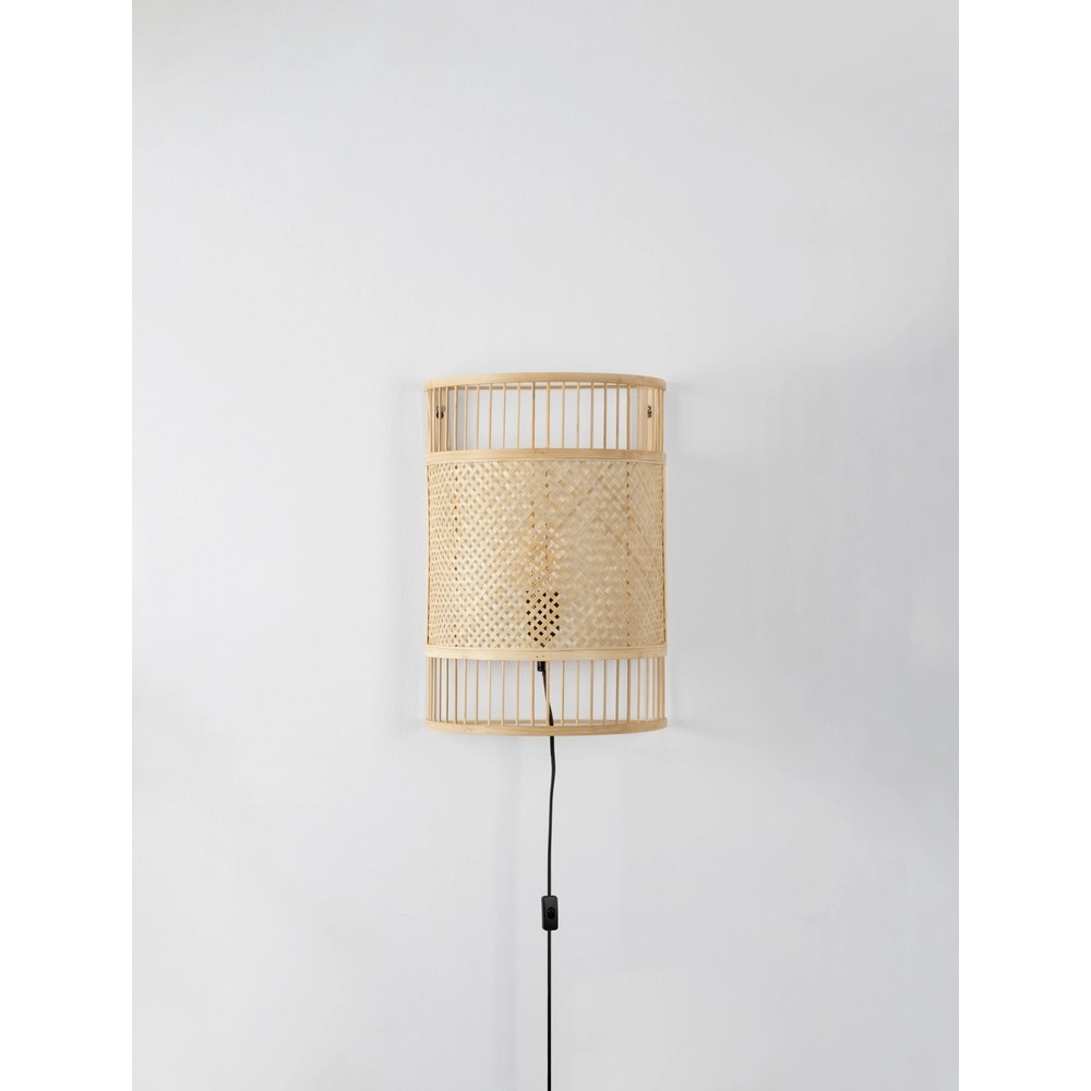 Bamboe wandlamp Pale met kabel Lyora 5212017465580