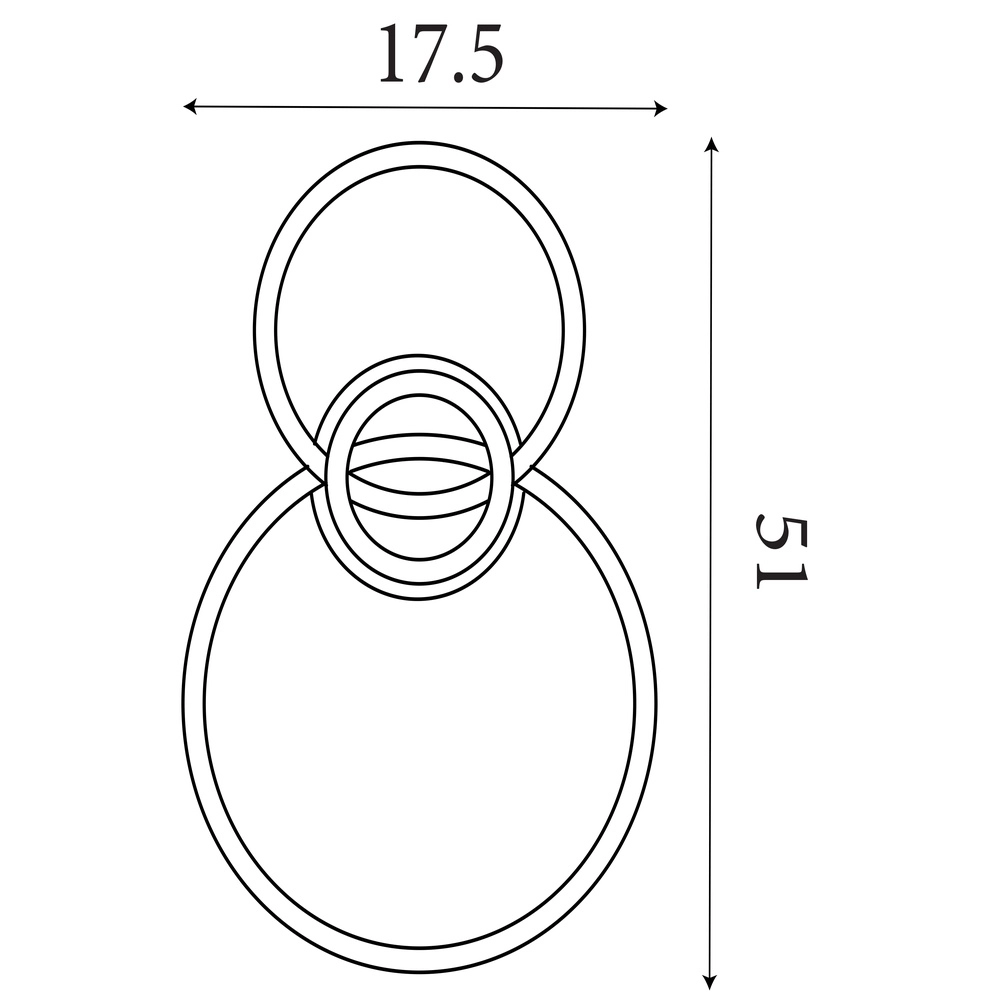 Plafondlamp Triple zwart Searchlight 5053423302966