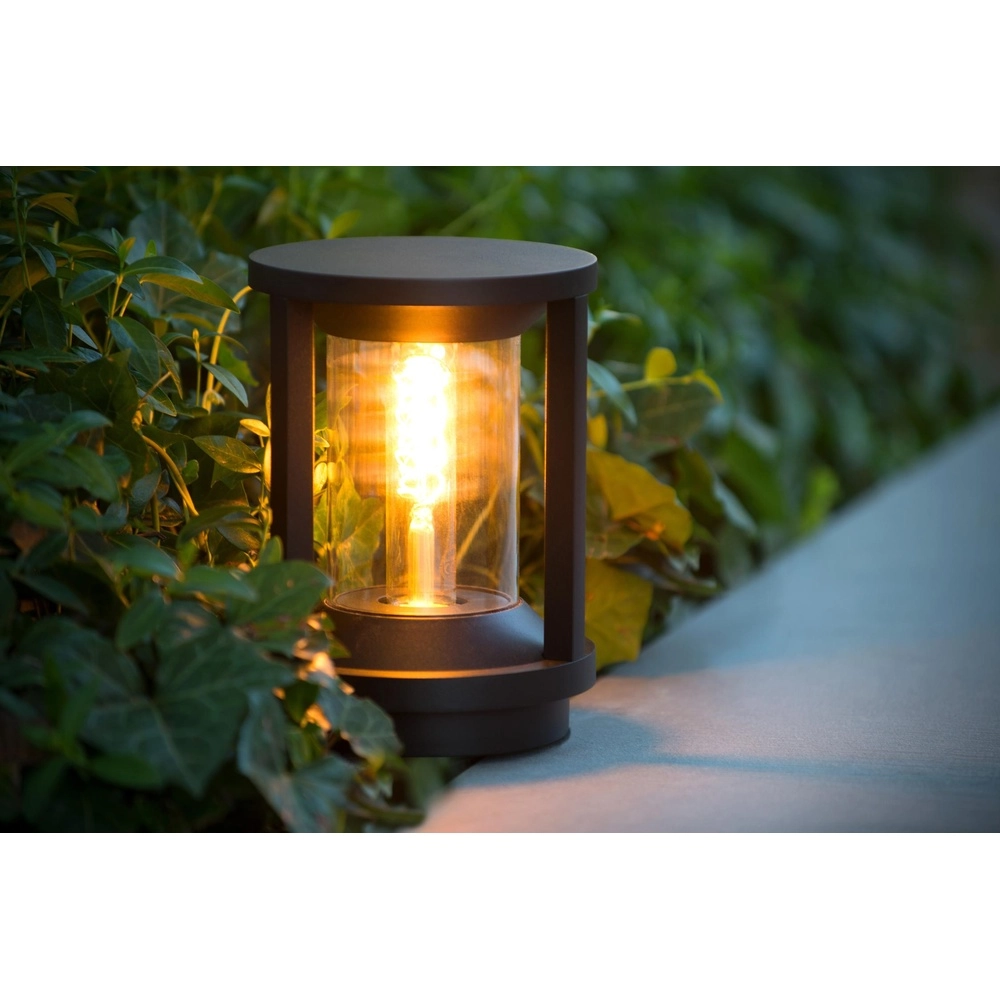 Sokkellamp 22cm Cadix zwart IP65 Lucide 5411212151902