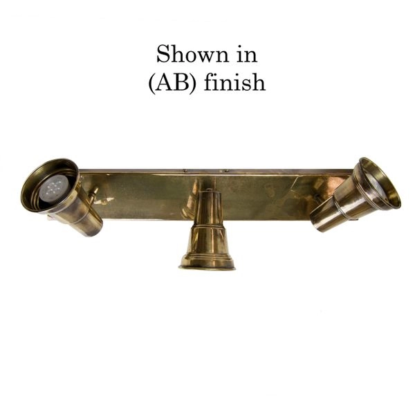 Landelijke plafondlamp Spot Beam 3-lichts - gepoetst goud (PBUL) Limehouse