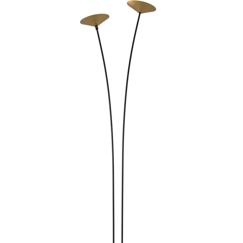 2-lichts vloerlamp Ceppo zwart met goud Masterlight 8718121348032