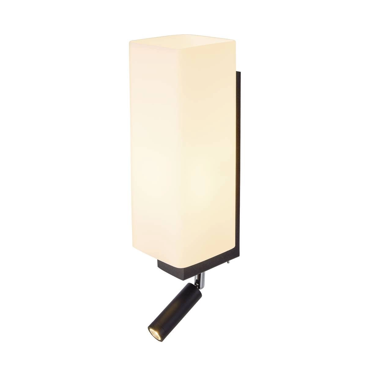 Slaapkamer wandlamp Quadrass zwart