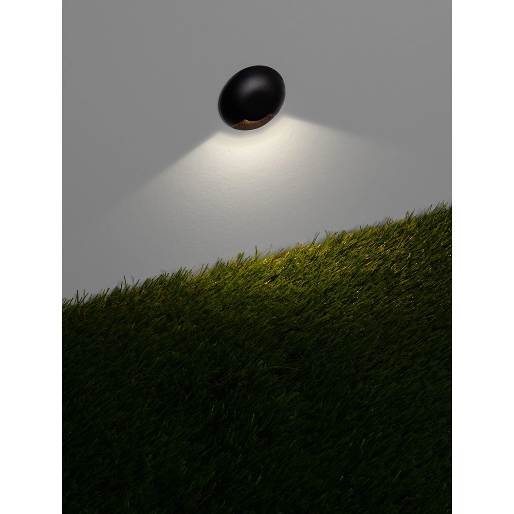 Inbouwlamp Eris zwart enkel