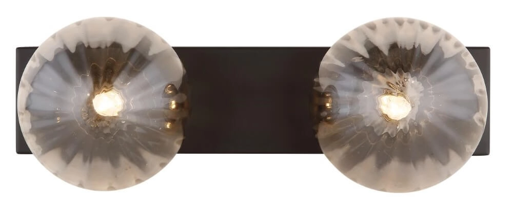 2-lichts plafondlamp Dallerta smoke glas Globo 9007371449576