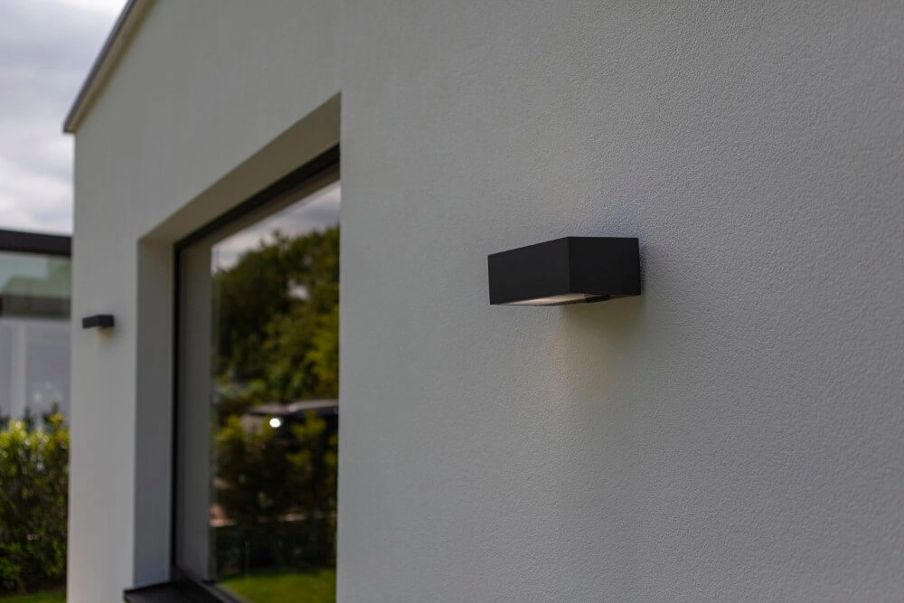 Strakke wandlamp Gemini design antraciet Lutec 6939412015378