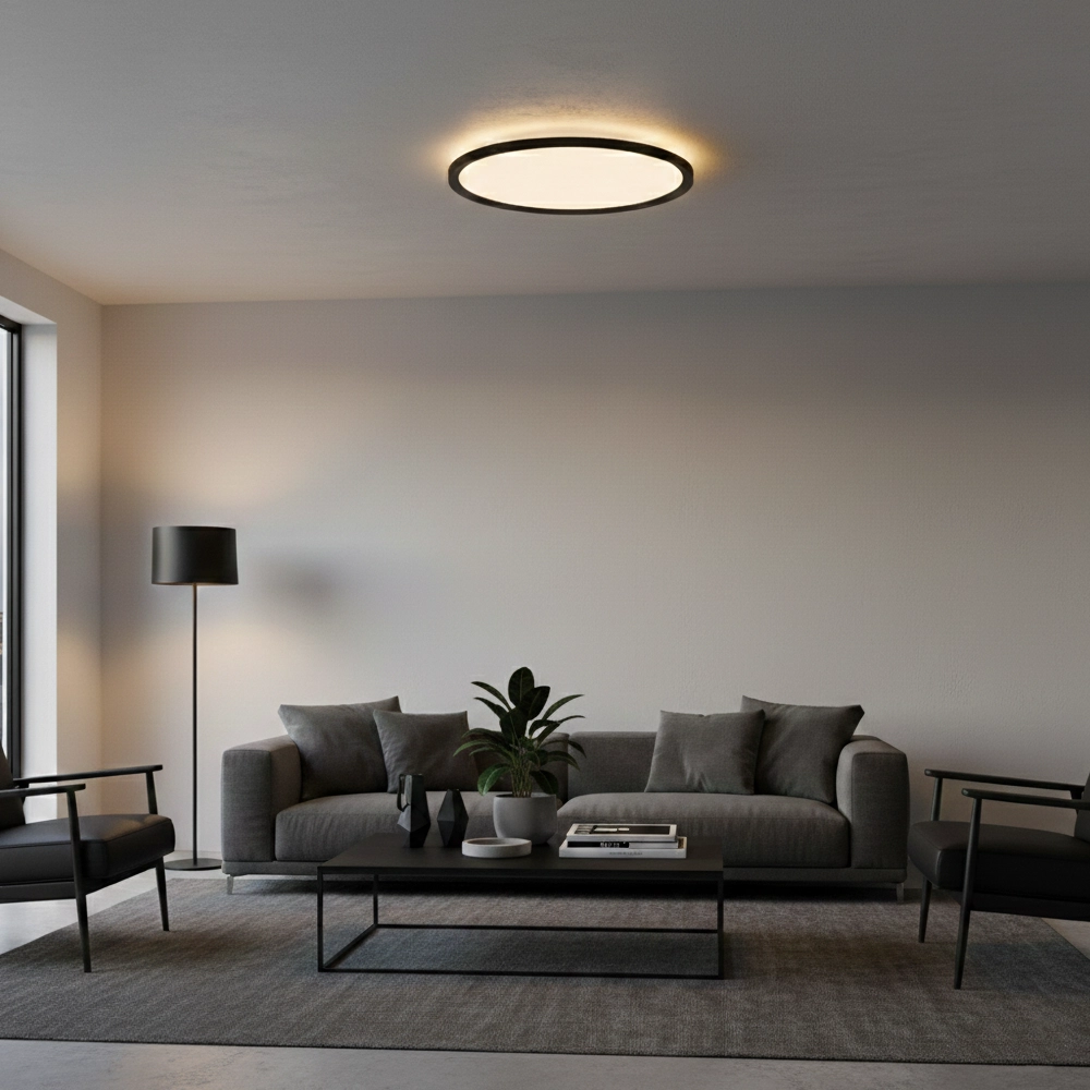 Plafonniere Aoton zwart Ø 40cm