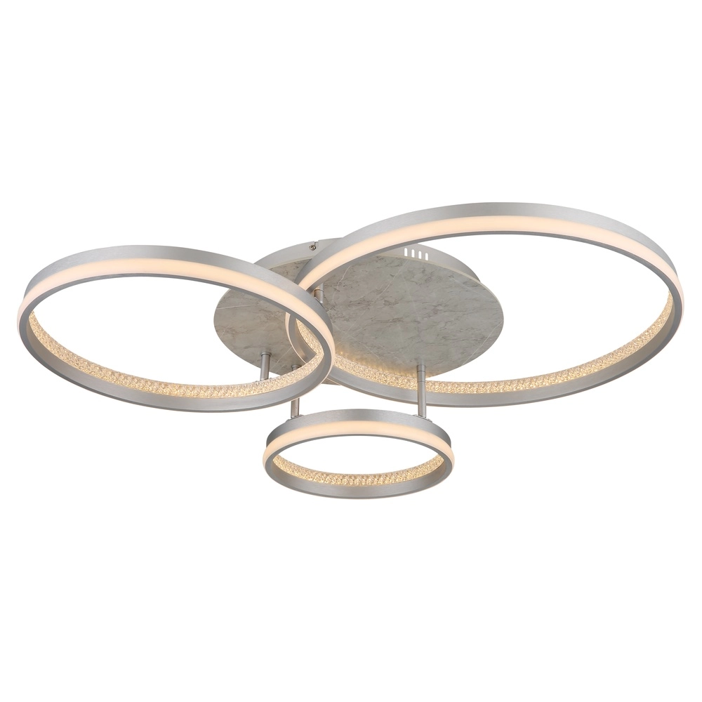 Plafondlamp Mary zilvergrijs 3-lichts Globo 9007371519859