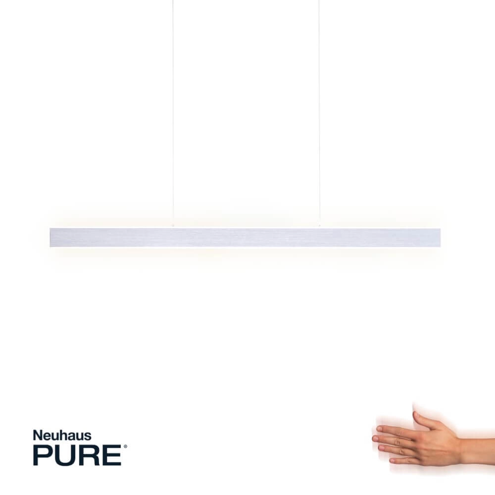 Strakke hanglamp Pure Lume aluminium Paul Neuhaus 4012248352212
