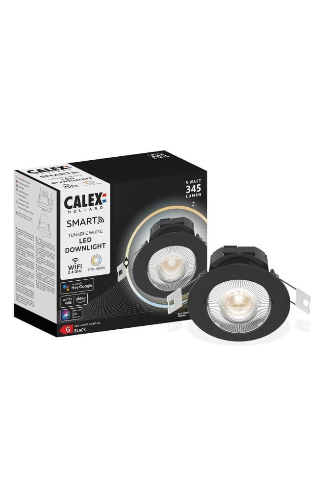 Smart inbouwspot 4,9W - Led - 2700-6500K zwart Circle 8712879149231