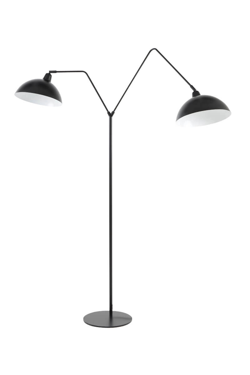 Zwarte vloerlamp Orion 2-lichts Light & Living 8717807305147