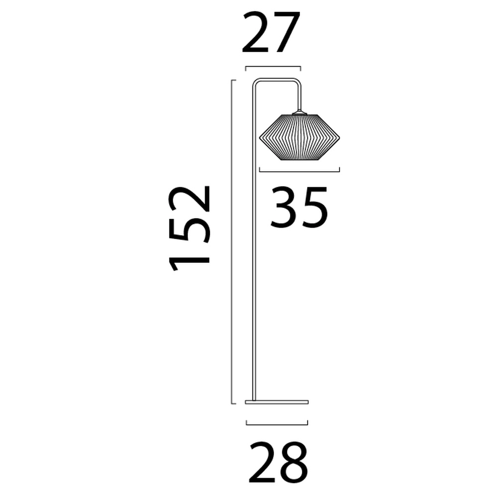Vloerlamp Bicono met touw kap Ø35cm Masterlight 8718121352800