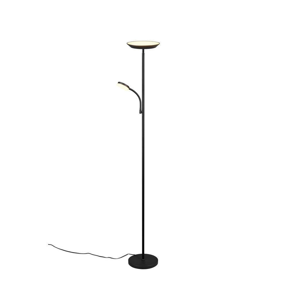Vloerlamp Specter zwart met leeslamp Trio 4017807612288