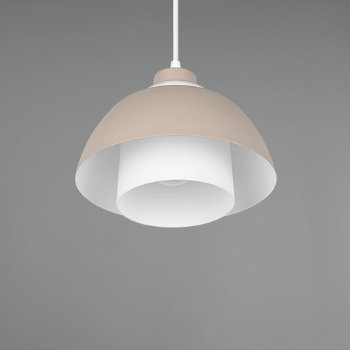 Design hanglamp Tilos zand bruin Ø 23cm Trio 4017807690088