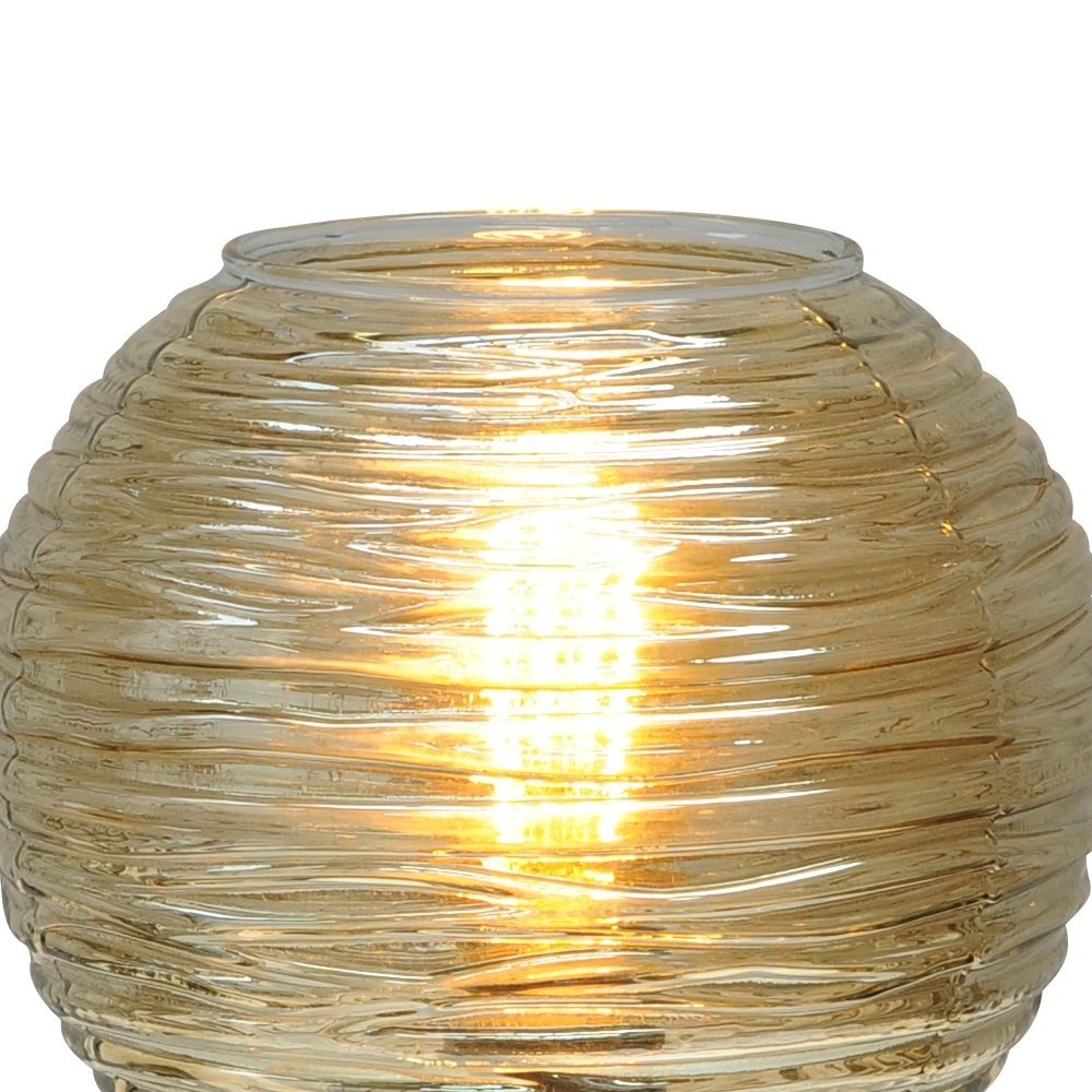 Tafellamp Quinto Smoke met gestreept glas Masterlight 8718121216560