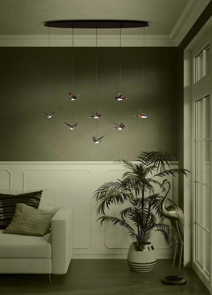 Vogeltjes hanglamp Paratebueno 116cm Stars of Light 9008606221196