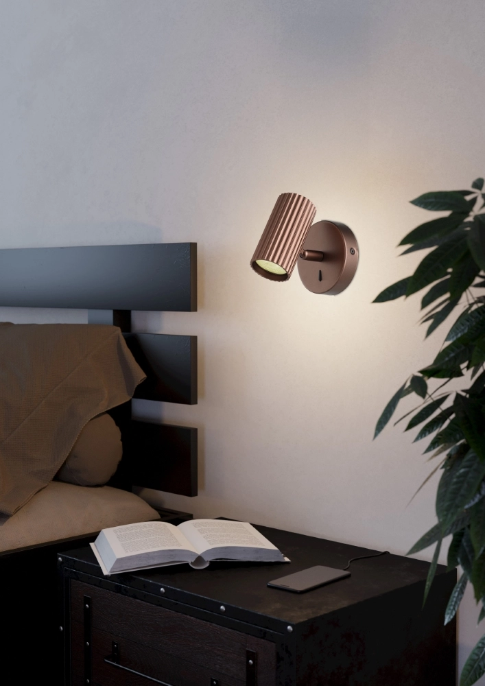 Opbouwspot Portillo enkel brons Eglo 9008606360567