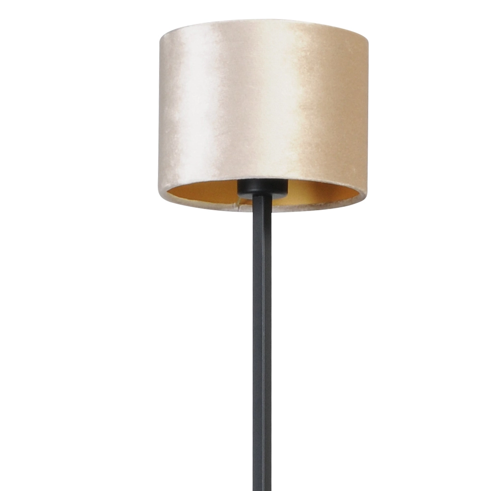 Zwarte vloerlamp Venus 175cm met zandkleurige lampenkap Masterlight 8718121204307