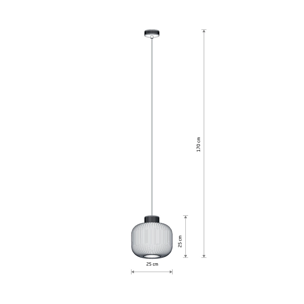 Hanglamp Aurora grijs Ø 25cm Lyora 5903139119672