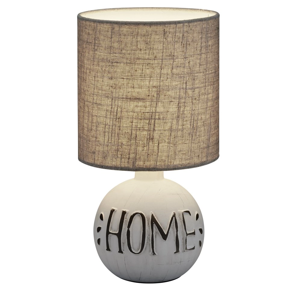 Landelijke schemerlamp Esna Home 16cm grijs