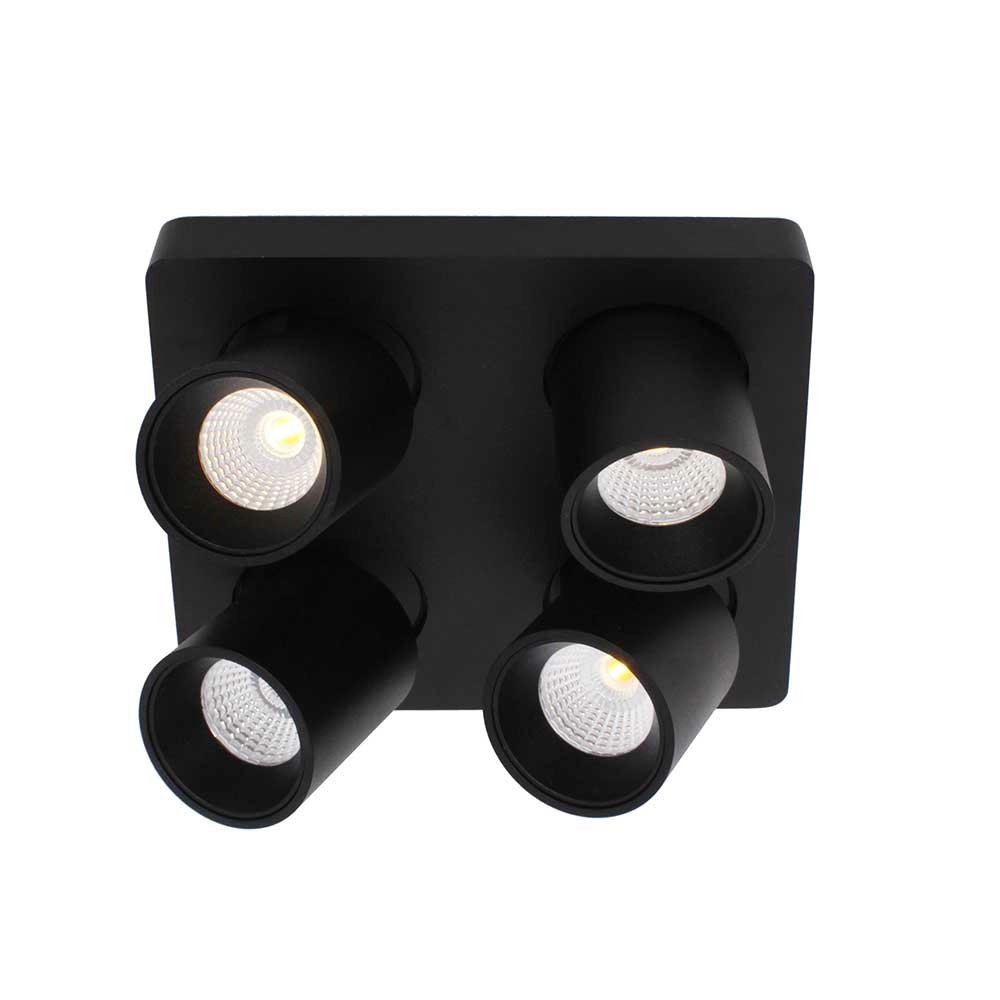 4-lichts opbouwspot Laguna led zwart 4-lichts opbouwspot Laguna led zwart