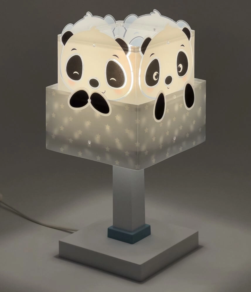 Kinderkamer tafellamp Panda soft blauw Dalber 8420406001340