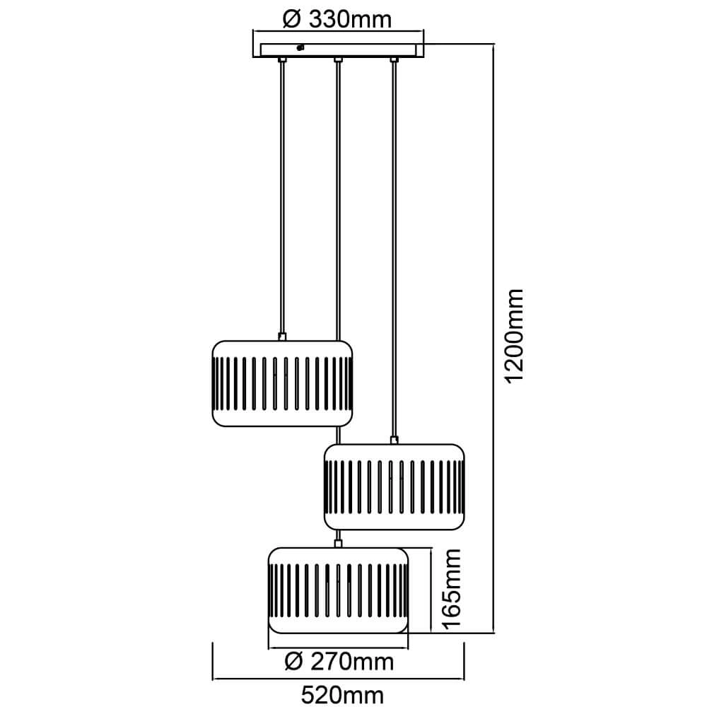 Vide hanglamp Tyas zwart Ø 52cm Brilliant 4004353411489
