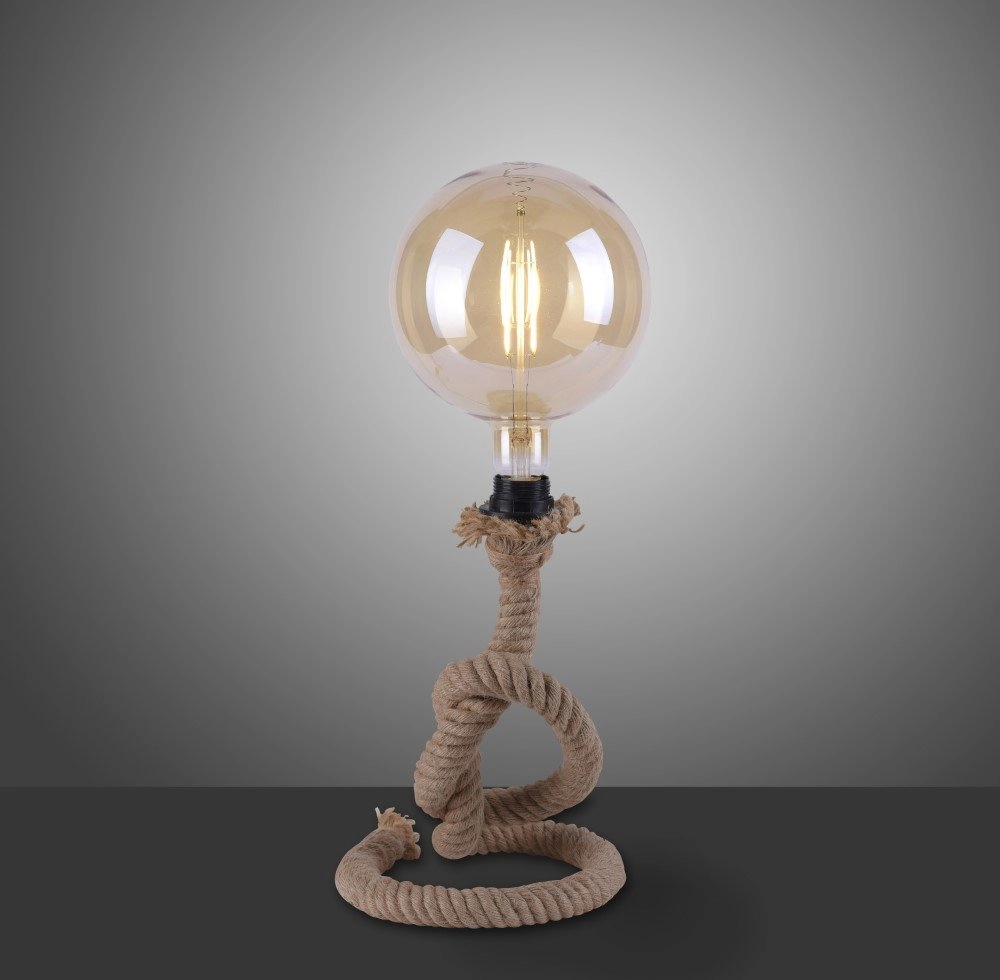 Tafel touwlamp Rope zwart met bruin Just Light 4043689963101