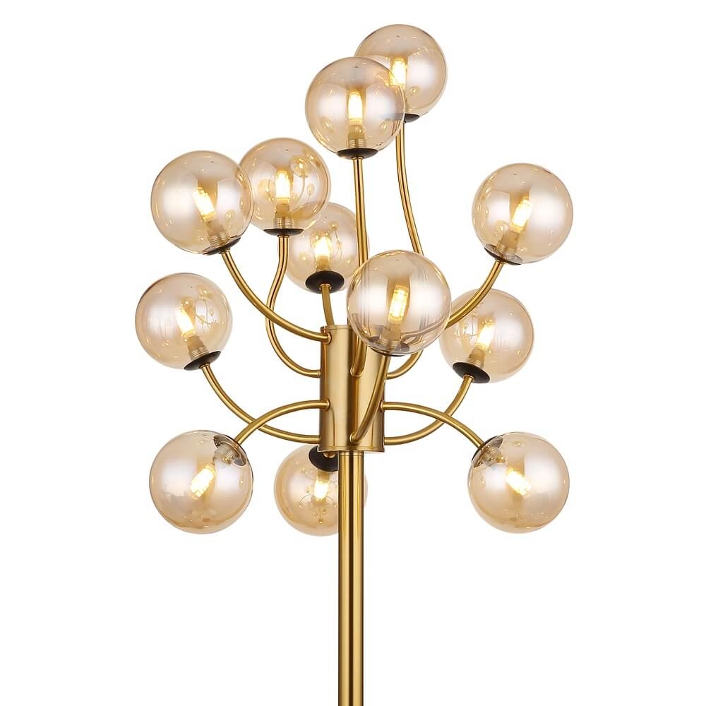 Gouden vloerlamp Riha 12-lichts Globo 9007371465514