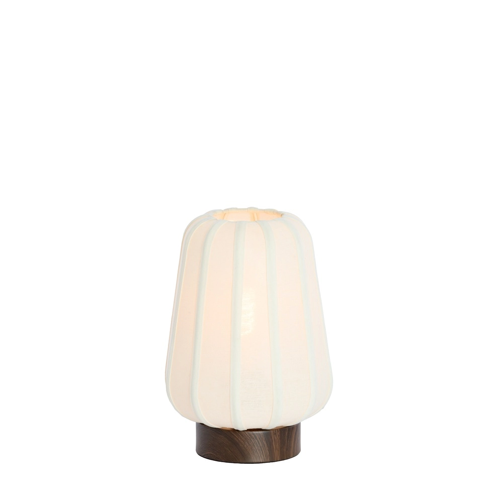 Nachtkastlamp Bibury Ø 20cm - wit linnen Light & Living 8717807794217