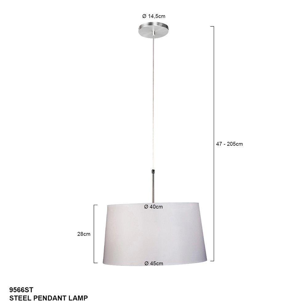 Hanglamp Gramineus met witte kap Steinhauer 8712746088731