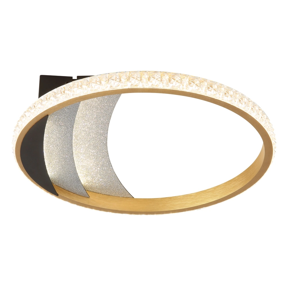 Unieke plafondlamp Constance zwart met goud Ø 29,5cm Globo 9007371569847