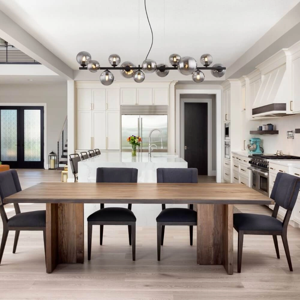 Design hanglamp Riha zwart met smoke glas Globo 9007371457823