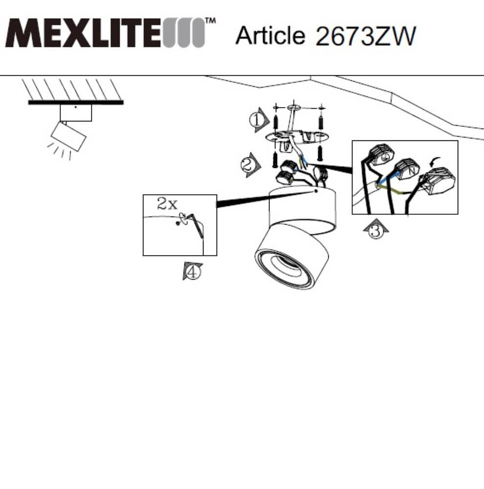 Strakke opbouwspot Fez Black zwart Steinhauer 8712746132496