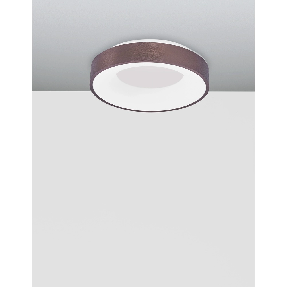 Plafondlamp Rando Thin koffie bruin Ø 38cm