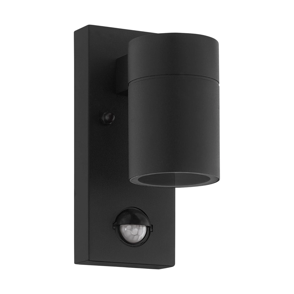 Zwarte wandspot Riga 5 met sensor