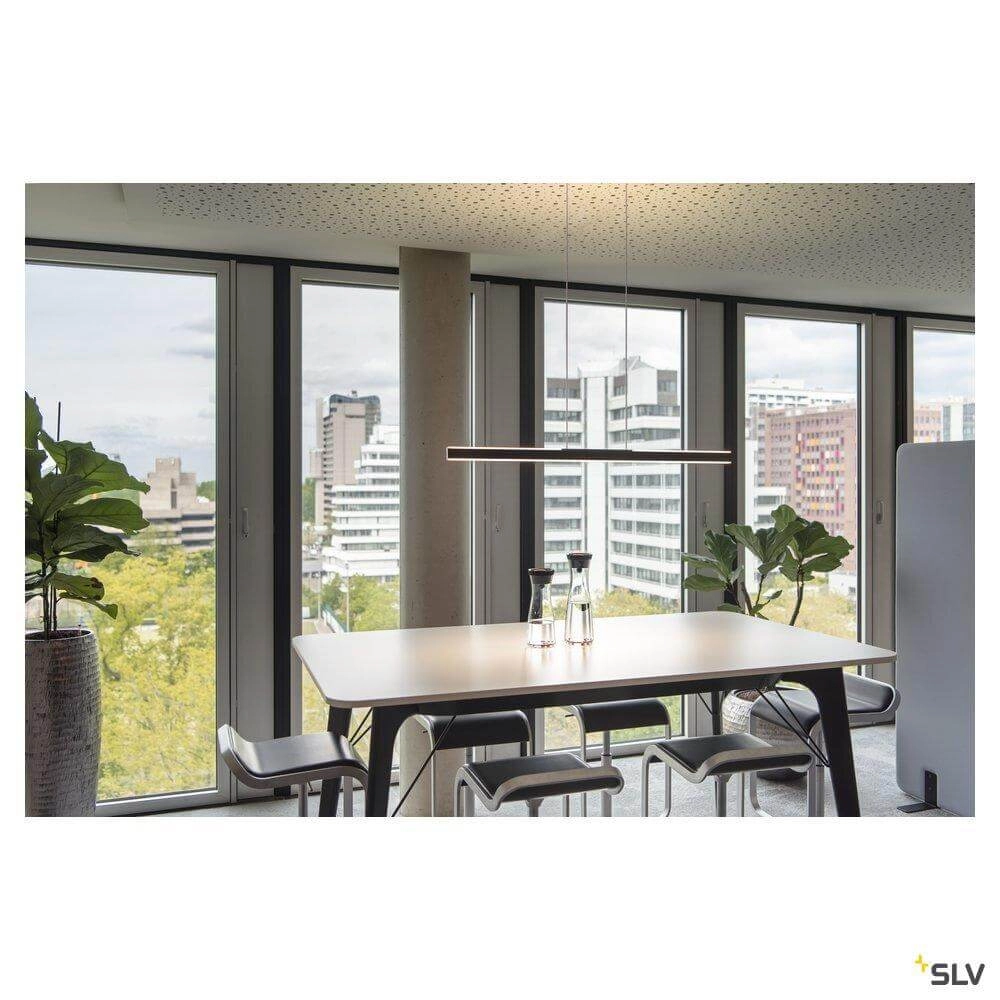 Zwarte hanglamp One Linear 2x10w - 104cm SLV 4024163262682