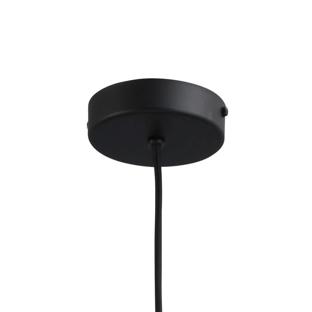 Hanglamp zwart Porto met Ball smoke glas - Ø 24cm Masterlight 8718121269283