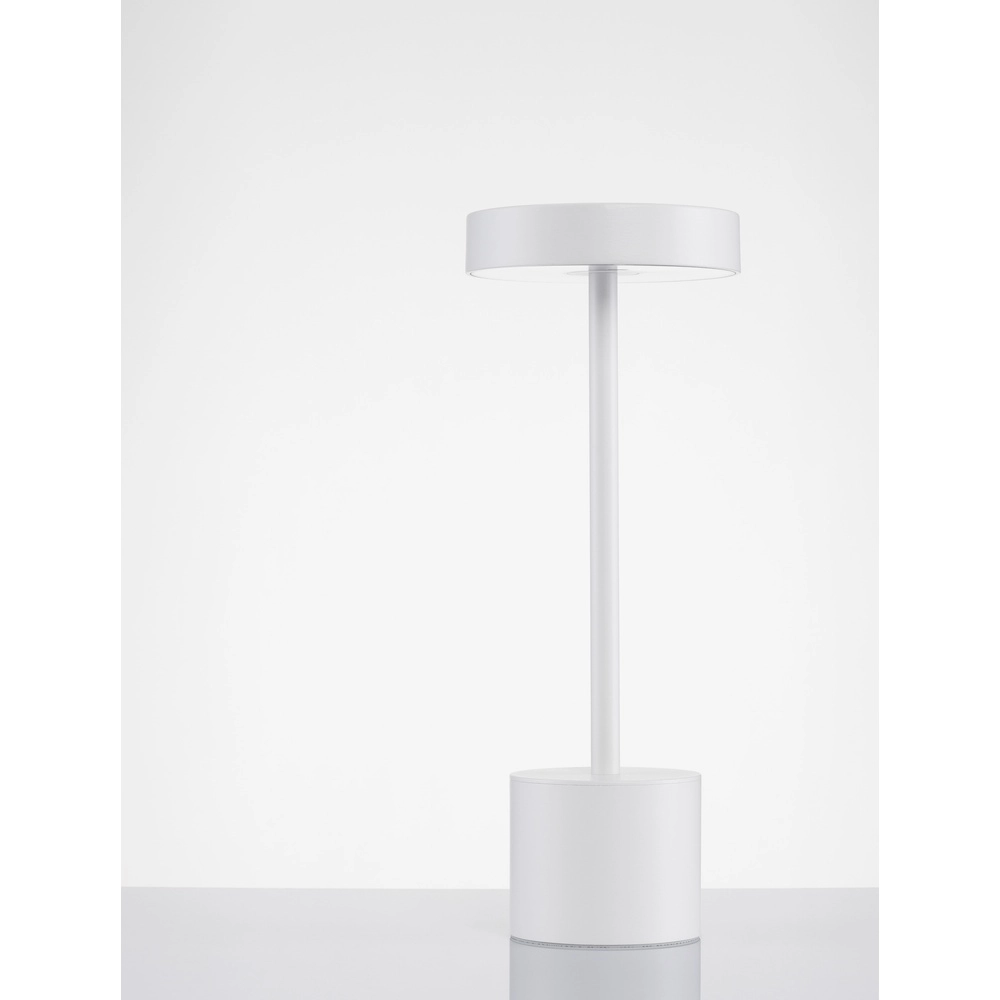 Design tafellamp Fumo oplaadbaar wit Lyora 5212017434746