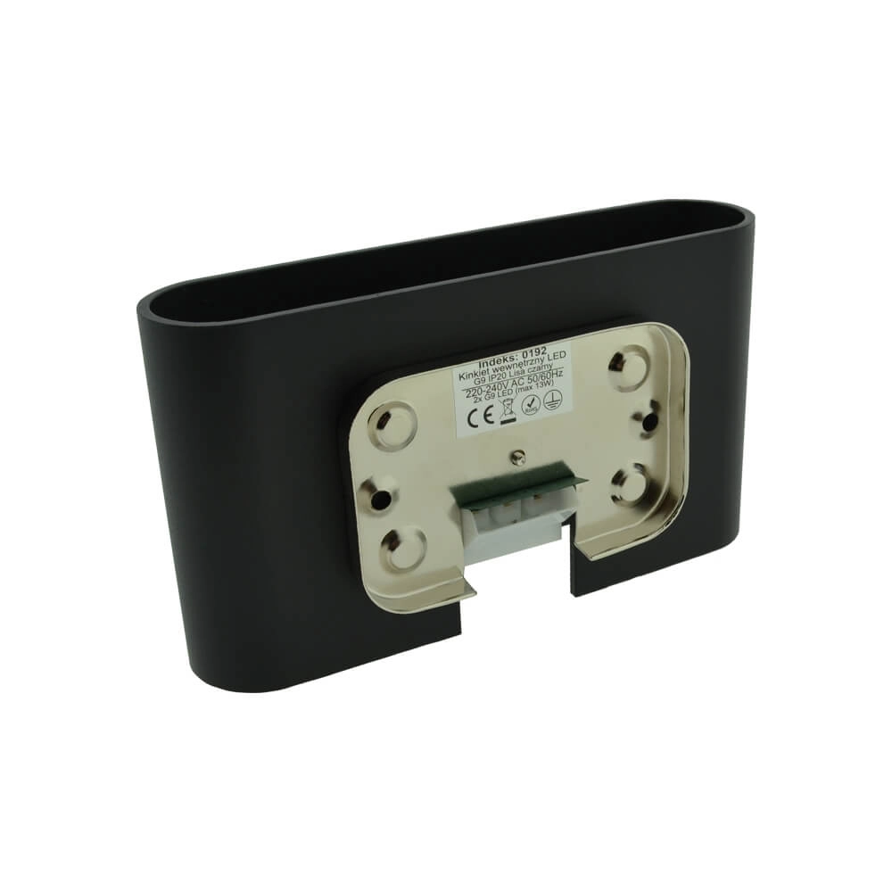 Zwart wandlampje Lisa 2x G9 Lyora 5908263383487
